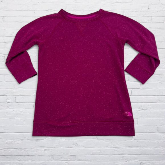 The North Face FlashDry Long Sleeve Shirt Womens Small Pink Speckled Outdoor - Picture 1 of 8